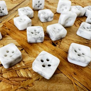 White Turquoise Gemstone Button (15pcs)