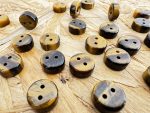 15pcs of Tiger Eye Gemstone Button