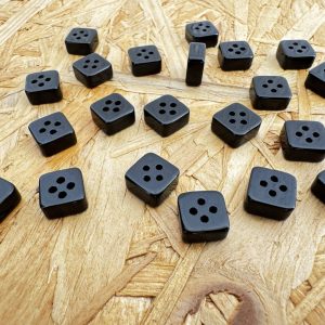 Black Jade Gemstone Button (15pcs)