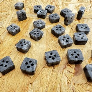 Black Labradorite Gemstone Button (15pcs)