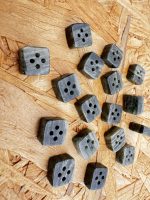 Bamboo Gemstone Button (15pcs)