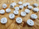 White Turquoise Gemstone Button  (15pcs) - Image 2